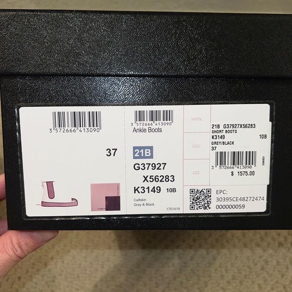 Chanel Combat Boots 21B G37927 -Gray/Black. Size 37 - Picture 10 of 12